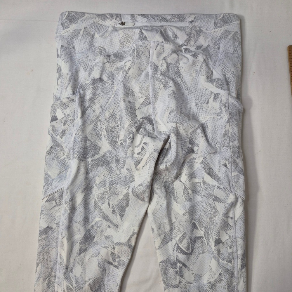 Lululemon Speed Up Tight Womens 8 White Grey Abstract Luxtreme Running Leggings - Picture 8 of 12